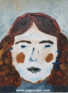 More info on JW Goossen's Austen painting from his Faces Paintings Series...