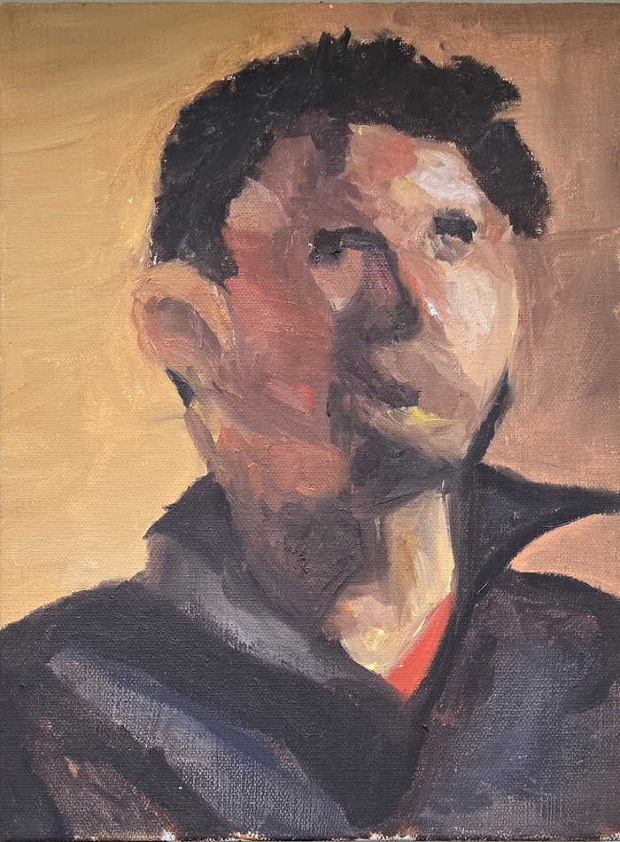 JW Goossen's Course Face 1 painting from his Faces Series...