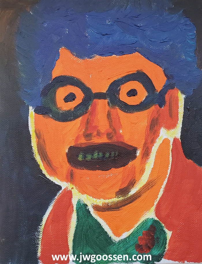 JW Goossen's Freakylady portrait painting from his Faces Series...