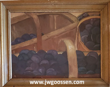 JW Goossen's Plums painting framed from his Random Paintings Series