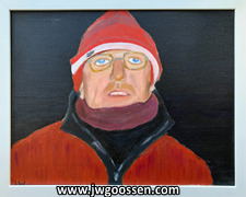 Click for a larger framed JW Goossen First Face painting from his Faces Paintings Series...