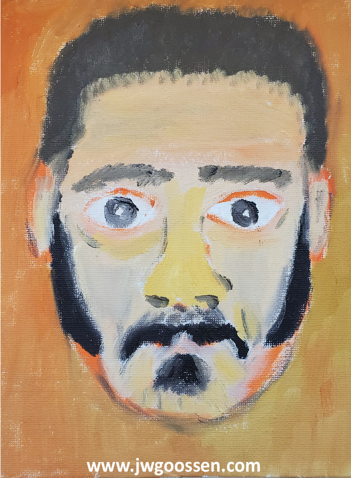 JW Goossen's Soulpatch portrait painting from his Faces Series...