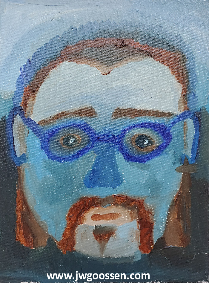 JW Goossen's Stache painting from his Faces Series...