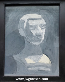 Click for a larger framed JW Goossen First Face painting from his Faces Paintings Series...