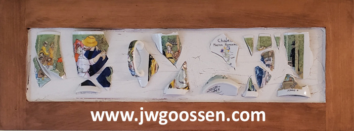 More info on JW Goossen's Cracked Cup 1 framed mixed media artwork...
