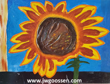 More info on JW Goossen's Sunflower mixed media artwork...