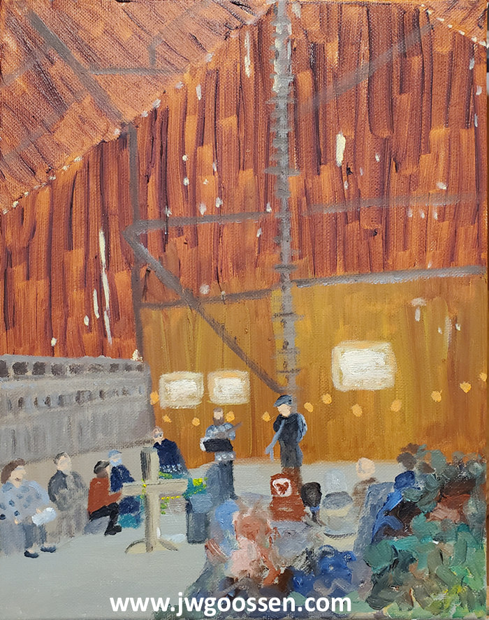 JW Goossen's Church in the Barn painting from his Random Paintings Series...