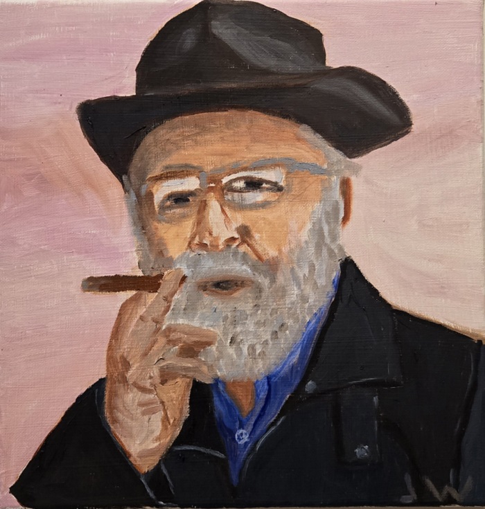 JW Goossen's Cigar portrait painting from his Faces Series...
