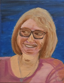 More info on JW Goossen's Glance painting from his Faces Paintings Series...