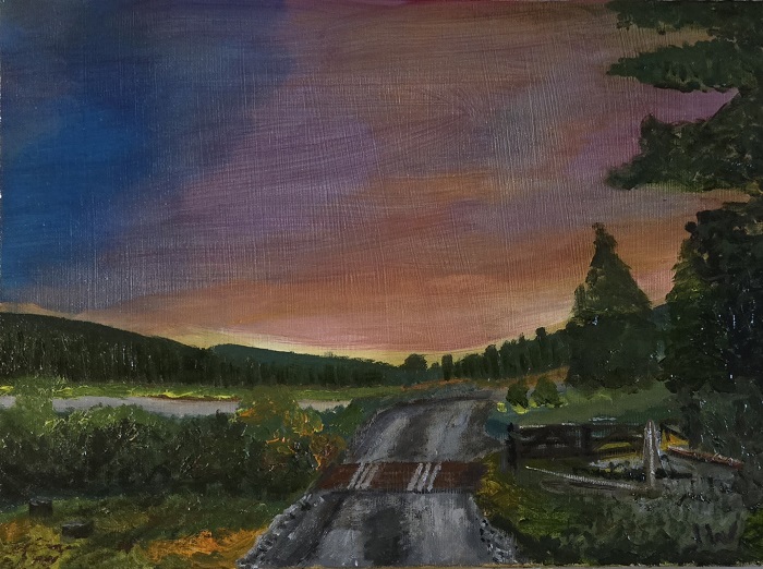 JW Goossen's LLJ Sunset painting from his travel paintings series...