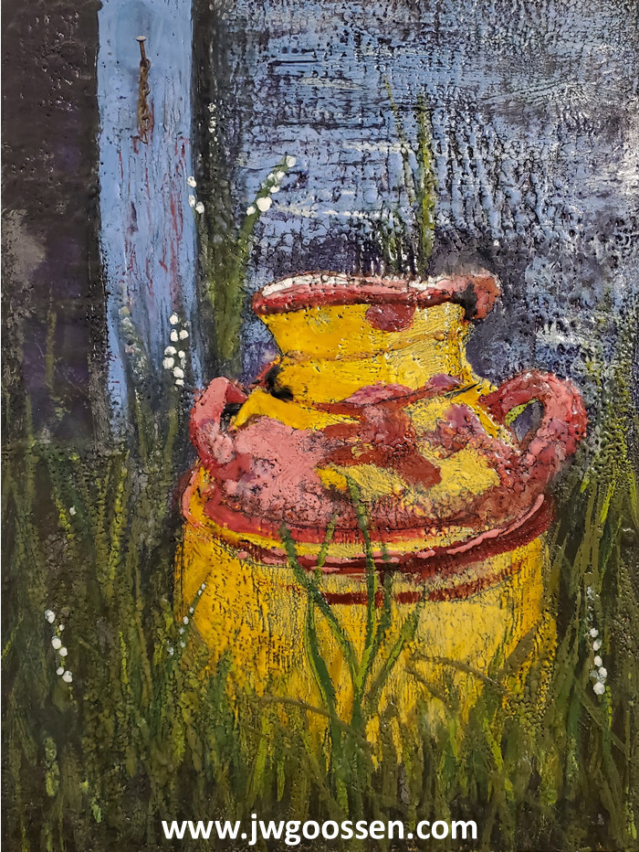 JW Goossen's Milkcan painting from his Random Paintings Series...