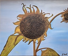 More info on JW Goossen's Old Sunflower painting from his Random Paintings Series...