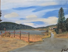 More info on JW Goossen's Small Lake painting from his Travel Paintings Series...