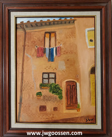JW Goossen's Tuscan Window framed painting from his Random Paintings Series...