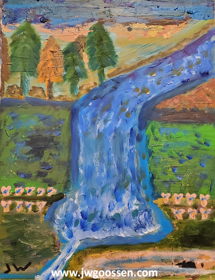 JW Goossen's Waterfall painting from his Random Paintings Series...