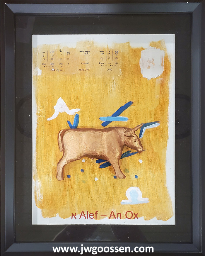 JW Goossen's Alef painting from his The Ten Words religious paintings series...